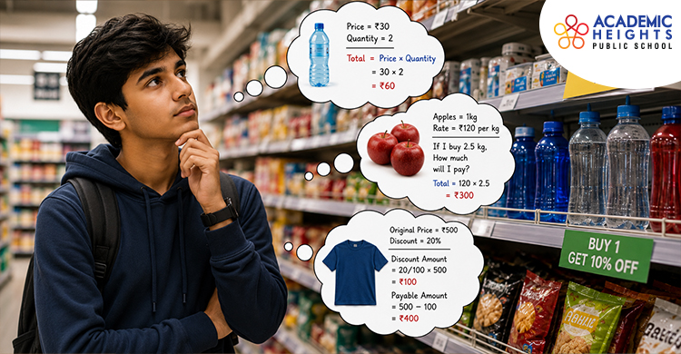 Applying formulas to real situations makes mathematical concepts easier to understand. Student applying mathematical formulas to real-life situations