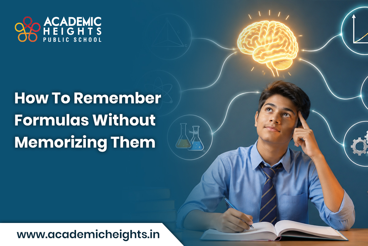Student learning how to remember formulas without memorizing them