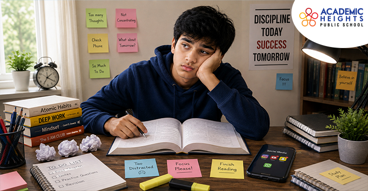 Student struggling with concentration and reading speed