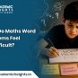 Student solving maths word problems and finding them difficult