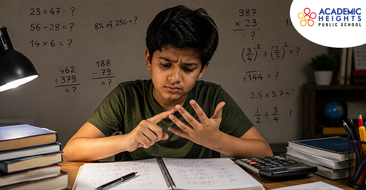 Many students struggle with maths word problems due to reading and analytical challenges. Student analysing a maths word problem in the classroom